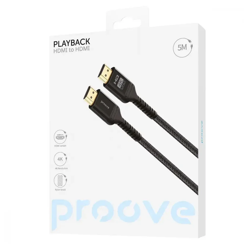 Кабель Proove PlayBack HDMI to HDMI 5м Black, 51260