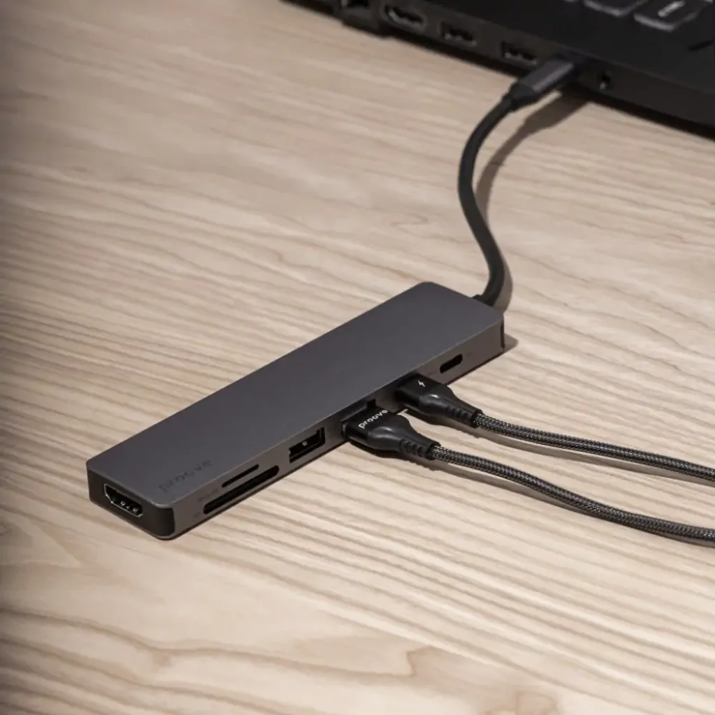 Type-C-Хаб Proove Iron Link 5 in 1 (3*USB3.0 + Tyce C + HDMI) Silver