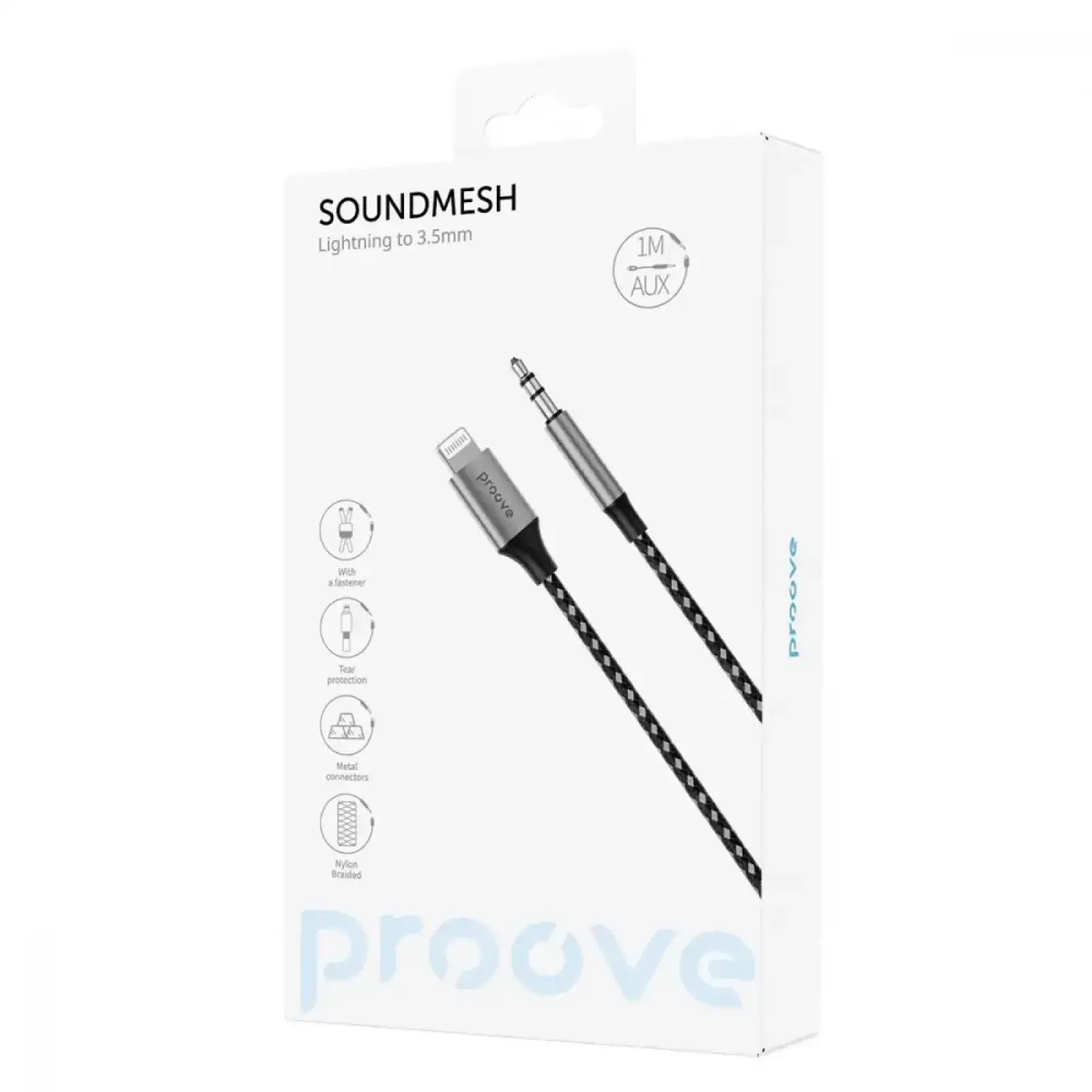 Кабель AUX Proove SoundMesh Lightning to 3.5mm (1m) ACSM00004801