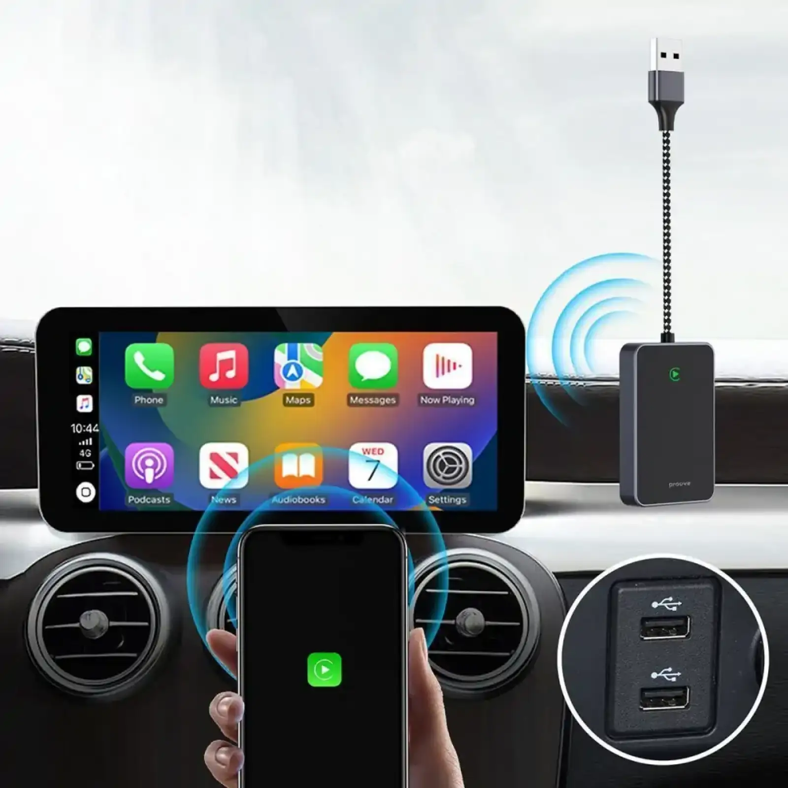 Бездротовий адаптер Proove СP-01 CarPlay Wireless Car Adapter Black SMCP00100001