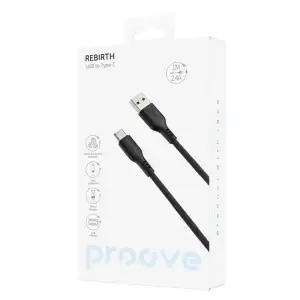 Кабель Proove Rebirth USB to Type-C 2.4A (1m) Green