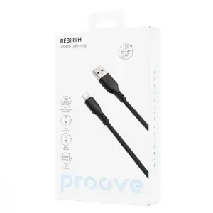 Кабель Proove Rebirth Lightning 2.4A (1m) Black CCRE60001101