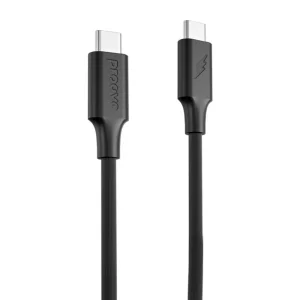 Кабель Proove Striped Silicone Type-C to Type-C 60W (1M) black, CCSS60002201
