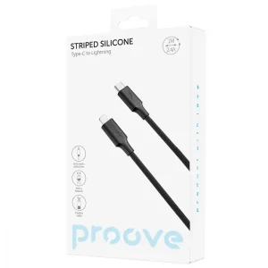Кабель Proove Striped Silicone Type-C to Lightning (1M) white, CCSS00002102