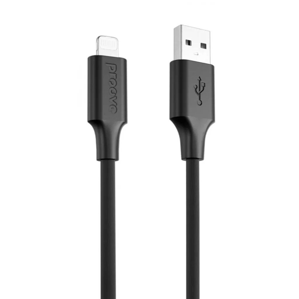 Кабель Proove Striped Silicone Lightning (1M) black, CCSS00001101