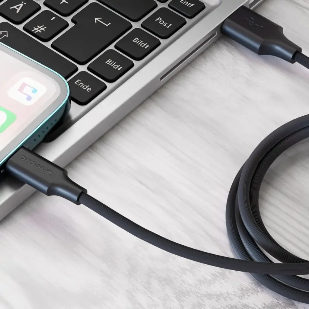 Кабель Proove Striped Silicone Lightning (1M) black, CCSS00001101