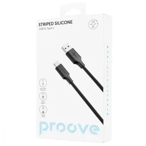 Кабель Proove Striped Silicone Type-C (1M) white, CCSS60001202