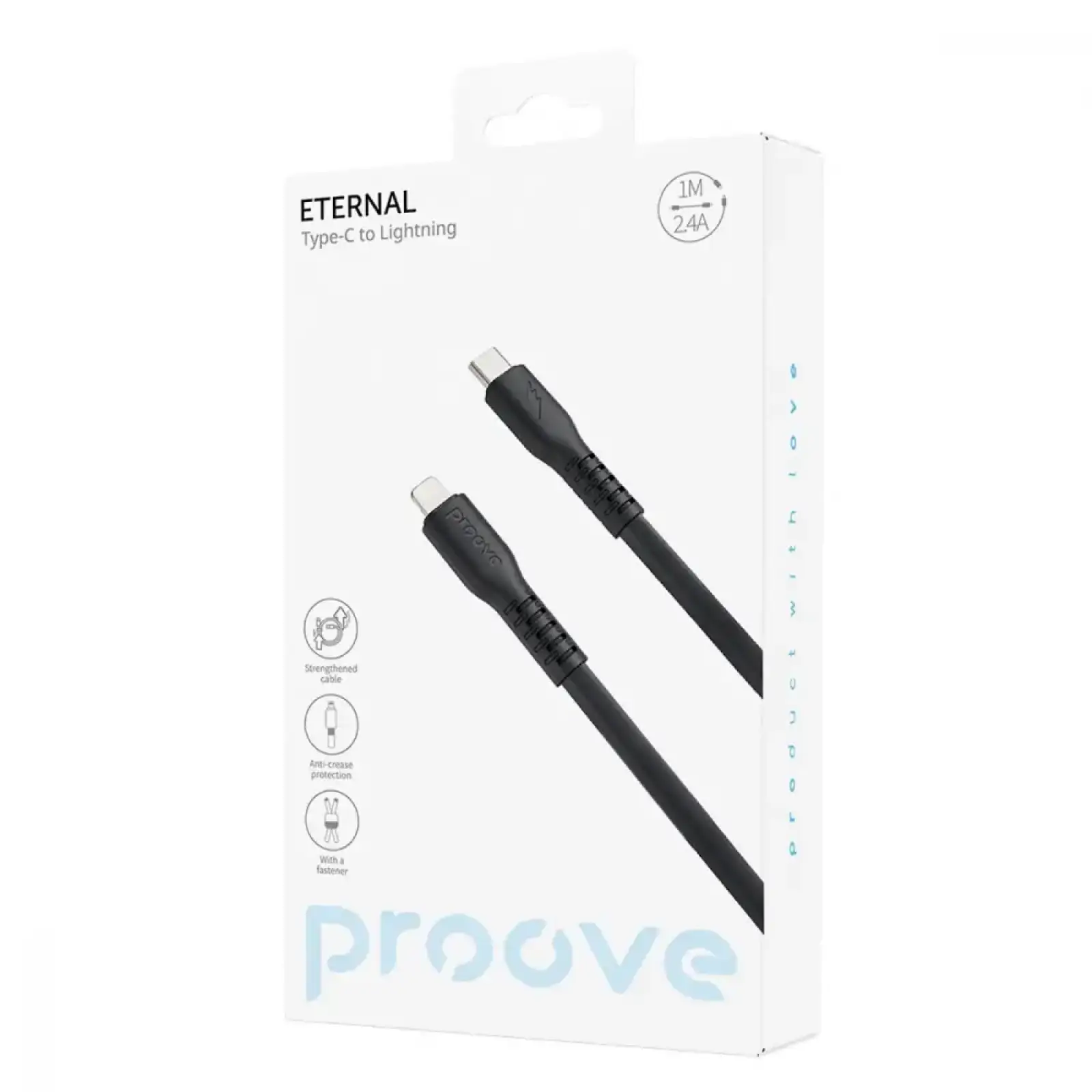 Кабель Proove Eternal Type-C to Lightning 27W (1m) Black CCET27002101