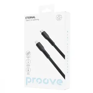 Кабель Proove Eternal Type-C to Lightning 27W (1m) Black CCET27002101