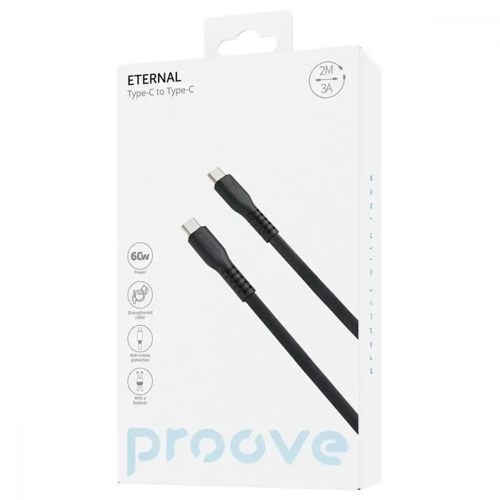 Кабель Proove Eternal Type-C to Type-C 60W (2m) Light Blue, CCET60002228
