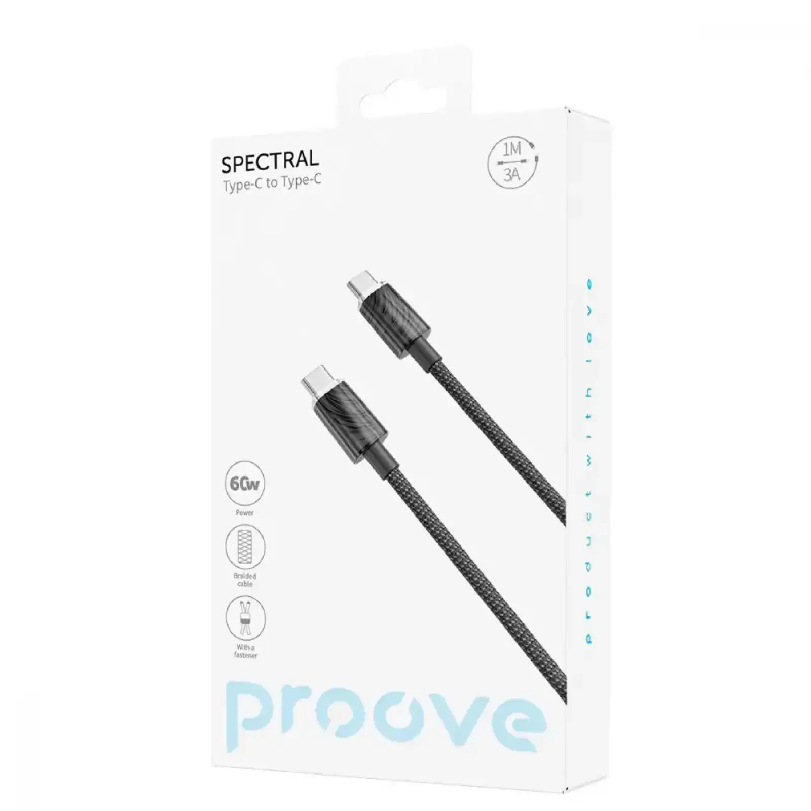Кабель Proove Spectral Type-C to Type-C 60W (1m) Pink, CCSP60002215