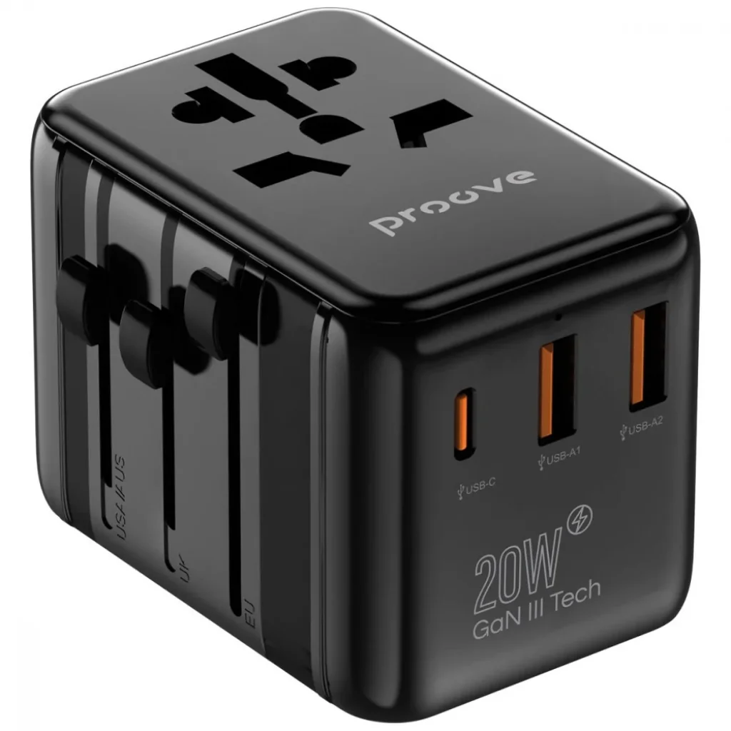 Универсальный адаптер Proove Trip 20W Black, TATL20310001
