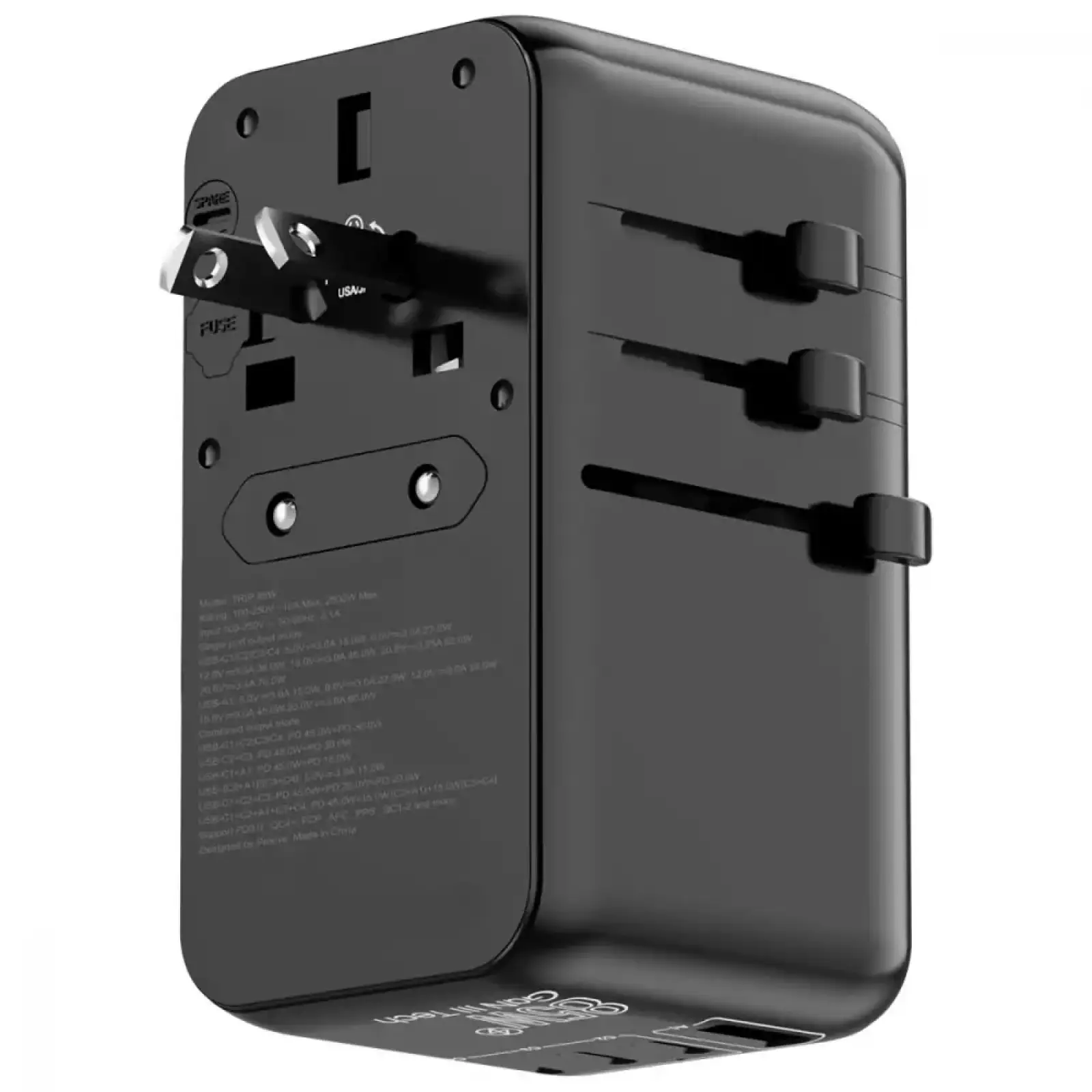 Універсальний адаптер Proove Trip 85W Black TATR85130001