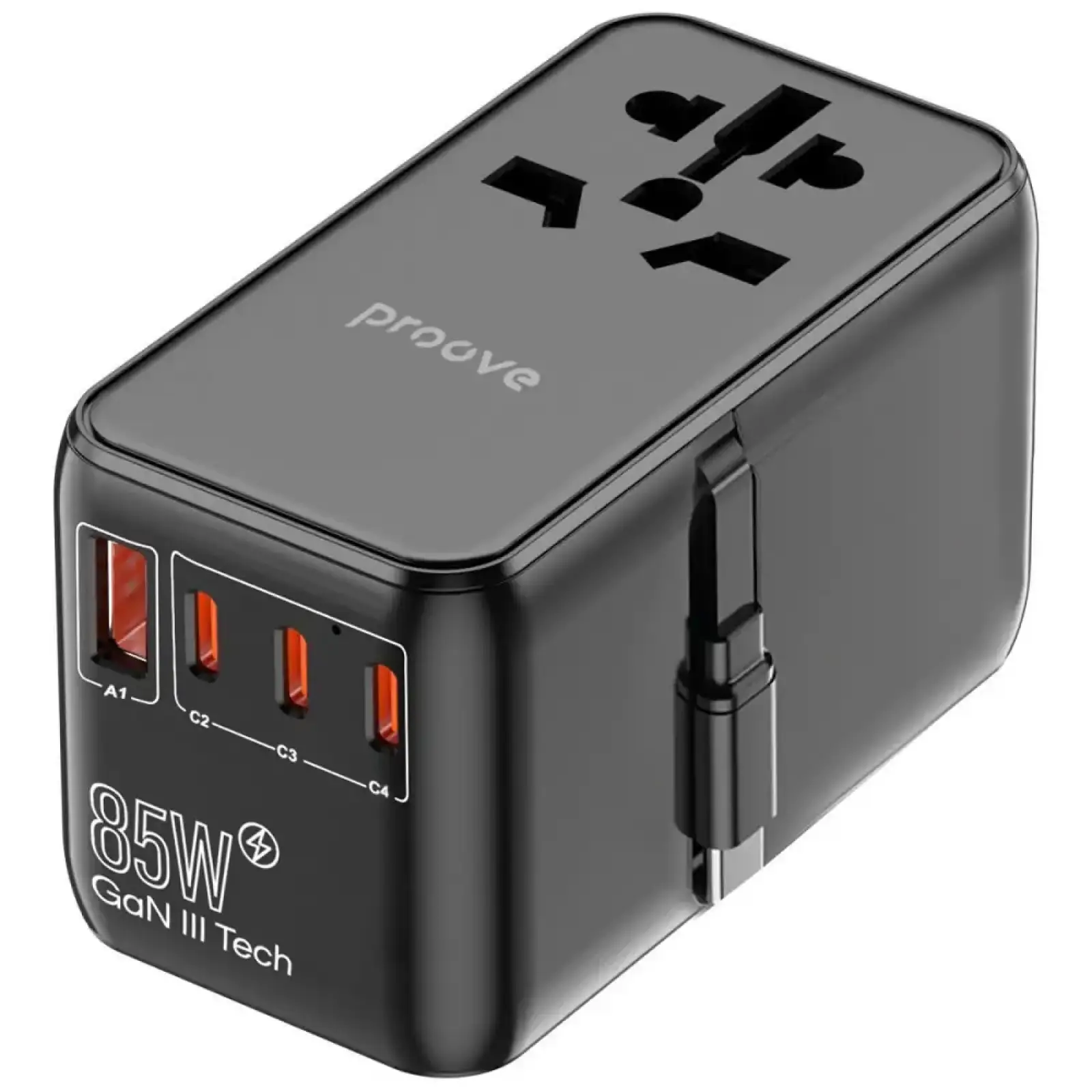 Універсальний адаптер Proove Trip 85W Black TATR85130001