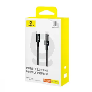 Кабель Baseus Gem Fast-Charging Data Cable Type-C to Type-C 100W 1m White, P10373000211-00