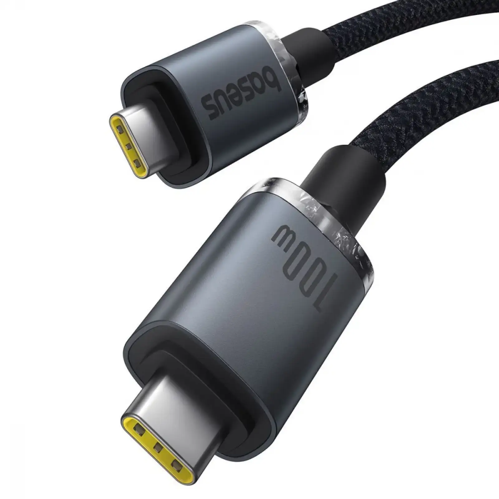 Кабель Baseus Crystal Shine USB3.2 Full Featured Type-C to Type-C 100W (1.5m) Black, P10318204111-00