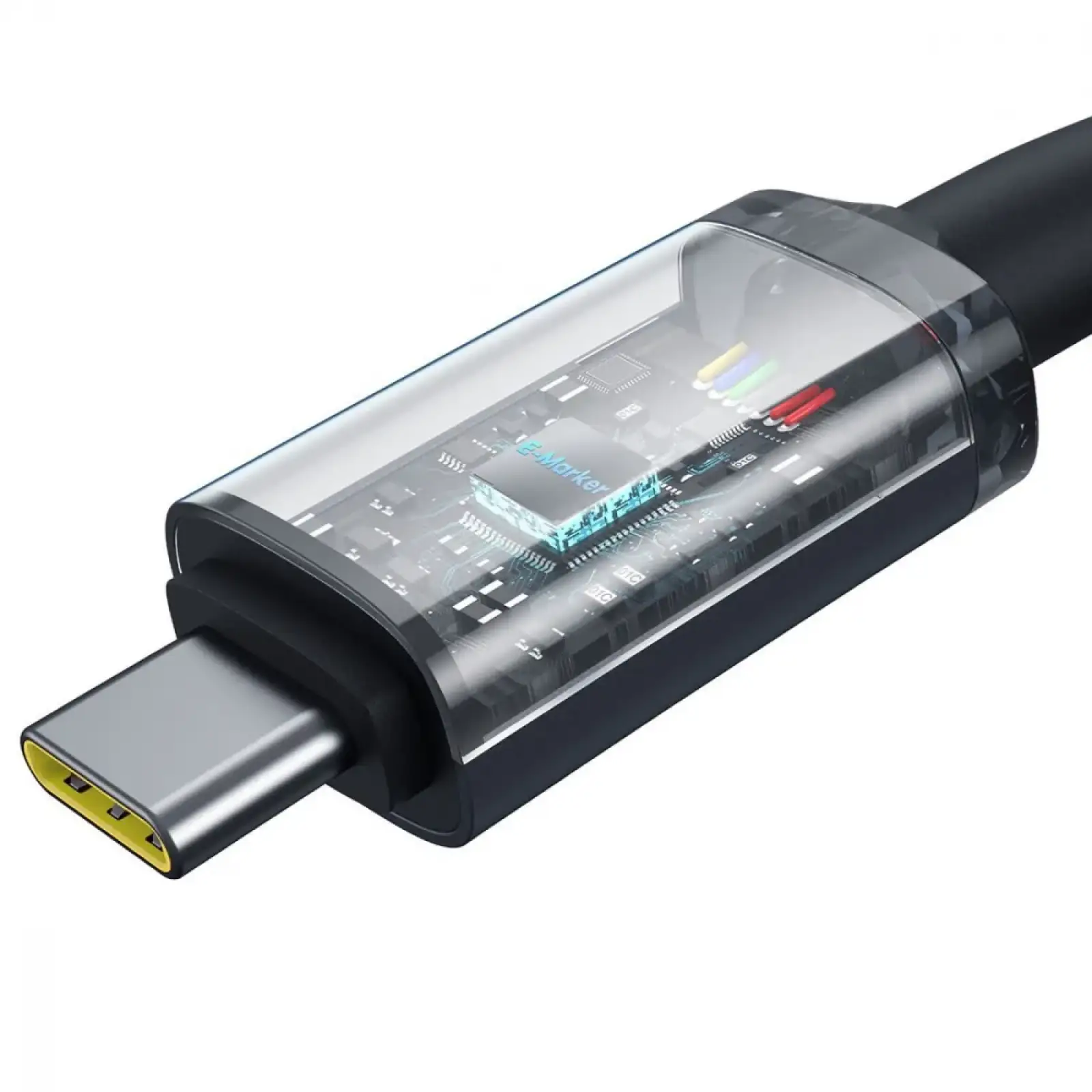 Кабель Baseus Crystal Shine USB3.2 Full Featured Type-C to Type-C 100W (1.5m) Black, P10318204111-00