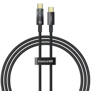 Кабель Baseus Explorer Series Auto Power-Off Type-C to Type-C 100W (2m) Black, P10319704111-00