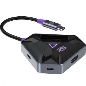 Type-C-Хаб Proove Gaming Spectre (2*USB3.0 + Type-C + PD100W + HDMI) Dark Gray (HBPG10221205)