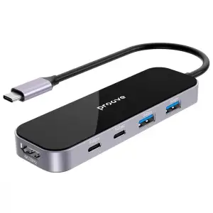 Type-C-Хаб Proove Shadow (2*USB3.0 + Type-C + PD100W + HDMI) Dark Gray, HBSW10221205