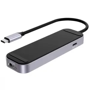 Type-C-Хаб Proove Shadow (2*USB3.0 + Type-C + PD100W + HDMI) Dark Gray, HBSW10221205