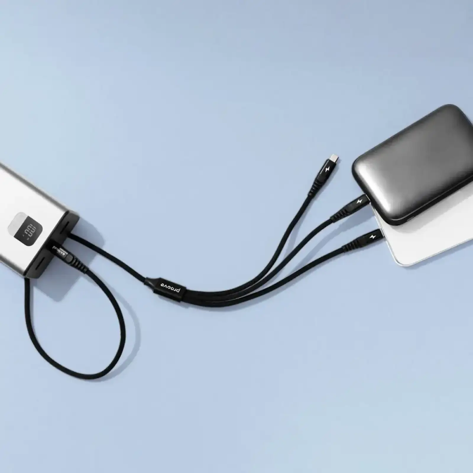 Кабель Proove Hydra 3 in1 Type-C + Micro USB + Lightning (1m) black (602440001)