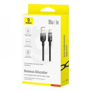 Кабель Baseus Discolor Series Fast Charging Type-C 100W (1m) Black