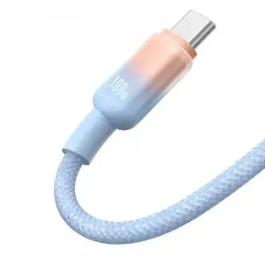 Кабель Baseus Discolor Series Fast Charging Type-C 100W (1m) Blue
