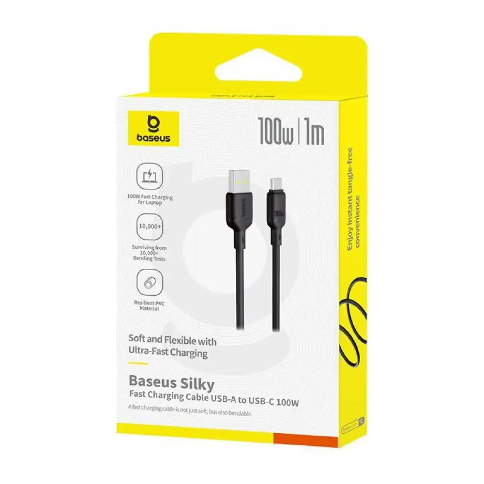 Кабель Baseus Silky Series Fast Charging Type-C 100W (1m) Black