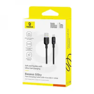 Кабель Baseus Silky Series Fast Charging Type-C 100W (1m) Black