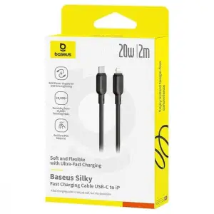 Кабель Baseus Silky Series Fast Charging Type-C to Lightning 20W (2m) black (615040001)
