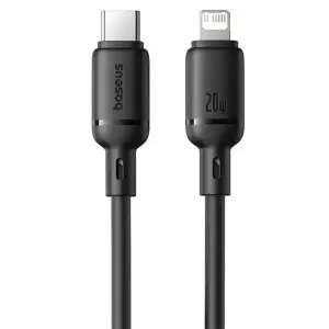 Кабель Baseus Silky Series Fast Charging Type-C to Lightning 20W (2m) black (615040001)