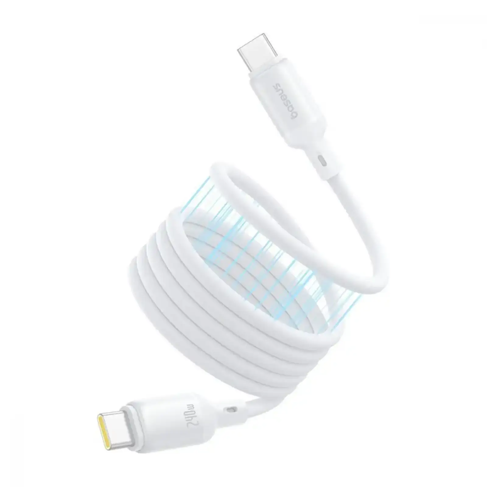 Кабель Baseus PicoGo Magnetic Liquid Silicone Type-C to Type-C 240W (1m) White
