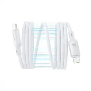 Кабель Baseus PicoGo Magnetic Liquid Silicone Type-C to Type-C 240W (1m) White