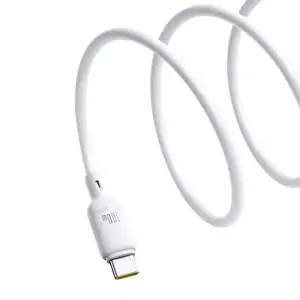 Кабель Baseus Silky Series Type-C 100W (2m) white (616640003)