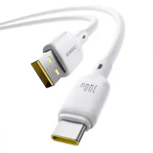 Кабель Baseus Silky Series Type-C 100W (2m) white (616640003)