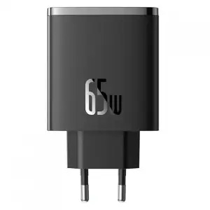 МЗП Baseus Cube Pro Fast Charger 65W (2 Type-C + USB) Black
