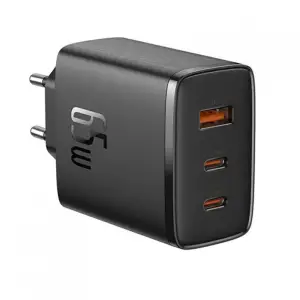 МЗП Baseus Cube Pro Fast Charger 65W (2 Type-C + USB) Black