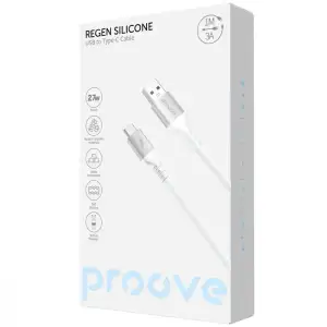 Кабель Proove ReGen Silicone USB to Type-C 3A (1m) White