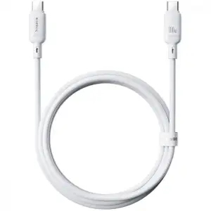 Кабель Baseus Silky Series Fast Charging Type-C to Type-C 100W (1m) White