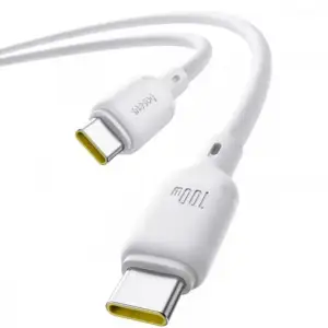 Кабель Baseus Silky Series Fast Charging Type-C to Type-C 100W (1m) White