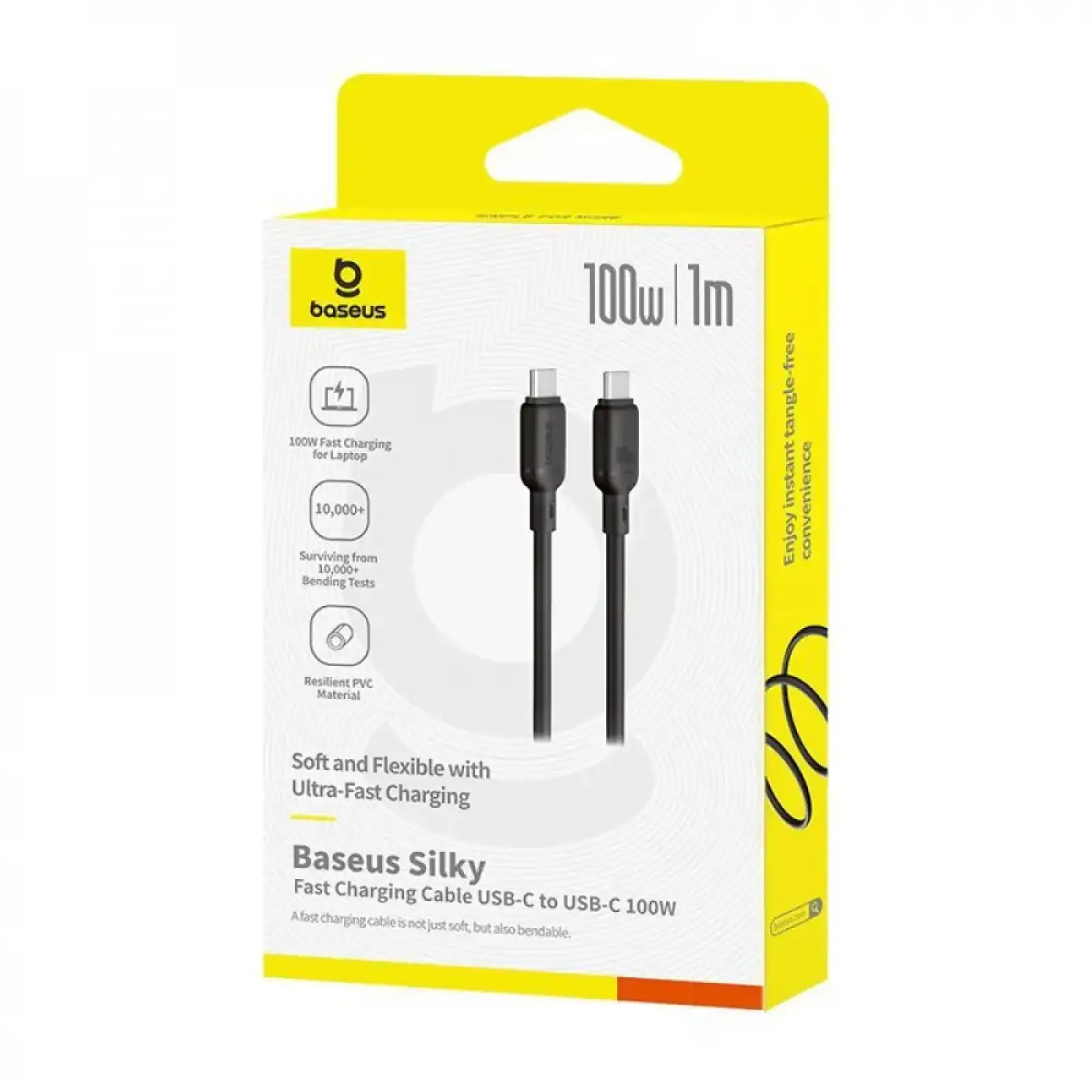Кабель Baseus Silky Series Fast Charging Type-C to Type-C 100W (2m) White