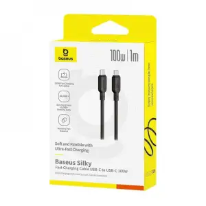 Кабель Baseus Silky Series Fast Charging Type-C to Type-C 100W (2m) White