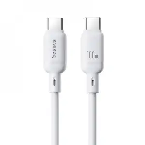 Кабель Baseus Silky Series Fast Charging Type-C to Type-C 100W (2m) White