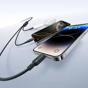 Кабель Baseus Silky One-for-Three Fast Charging Type-C to Micro USB+Lightning+Type-C 100W 1.5m Black