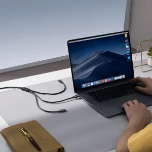 Кабель Baseus Silky One-for-Three Fast Charging USB to Micro USB+Lightning+Type-C 100W 1.5m Black (P10377705123-00)