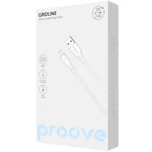 Кабель Proove GridLine USB to Lightning 2.4A (1m) Black