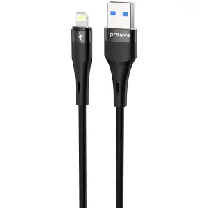 Кабель Proove Light Silicone Plus USB to Lightning 2.4A (1m) Black