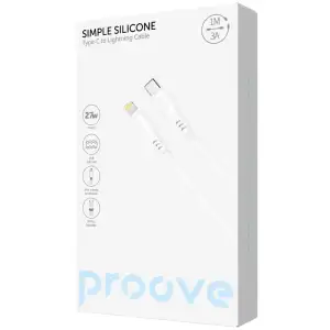 Кабель Proove Simple Silicone Type-C to Lightning 27W (1m) Black