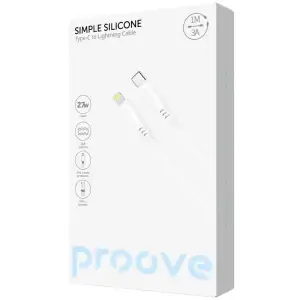 Кабель Proove Simple Silicone Type-C to Lightning 27W (1m) White